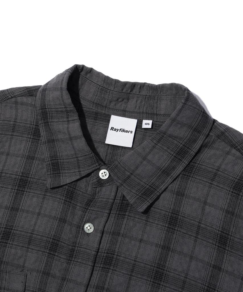 RAYFIKERS Seersucker Check Shirt Charcoal (Mp2Yu315-075)