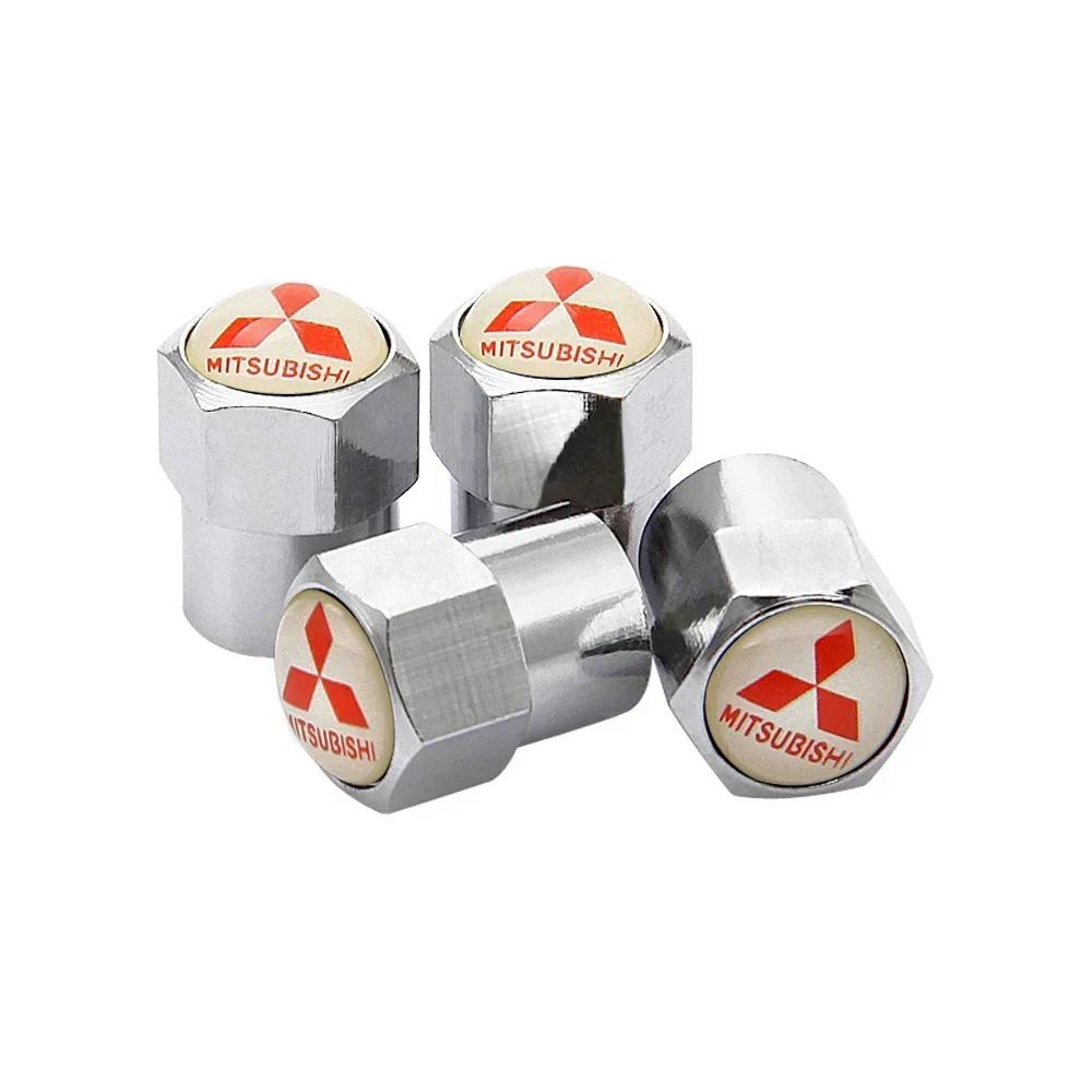 4PCS Alloy Car Tire Valve Caps Wheel Air Cover For Mitsubishi Ralliart ASX Eclipse Galant Mirage Montero EVO Xpander Colt L200