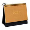 Desk Calendar for Planning 2027 Calendar, Standing Flip Desktop Minimalist Gold Foil Cover Monthly Organizer Planner, Thick Paper Note Taking, Office