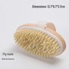 Hog Bristle Body Brush: Handheld Bath, Shower, and Back Scrubber for Body Shaping and Cleaning Massage.