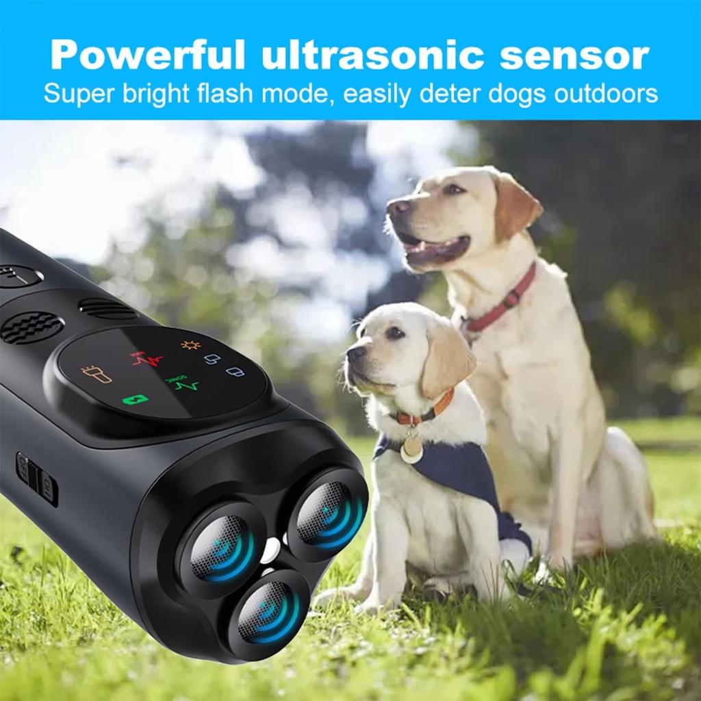Dog Sonic Bark Deterrents Devices for Own or Neighbor's Dog, 3X Ultrasonic Anti Barking Device for Dogs Bark Deterrent Safe