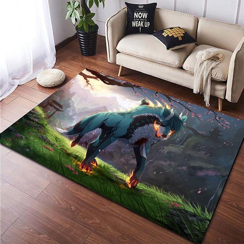 Custom Animal Carpet Wolf Pattern Home Decoration Living Room Lobby Decoration Home Decoration Accessories Wolf Splicing Carpet
