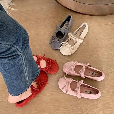 Модная обувь Женские балетки Мягкие Универсальные С бантом Модные Туфли-мокасины Удобные Балетки 2025 Туфли Мэри Джейн Zapatos De Mujer