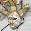 Маскарадная маска на все лицо с колокольчиками Винтажная маска для мужчин женщин Хэллоуин Косплей Маскарадные балы Выпускные Вечеринки
