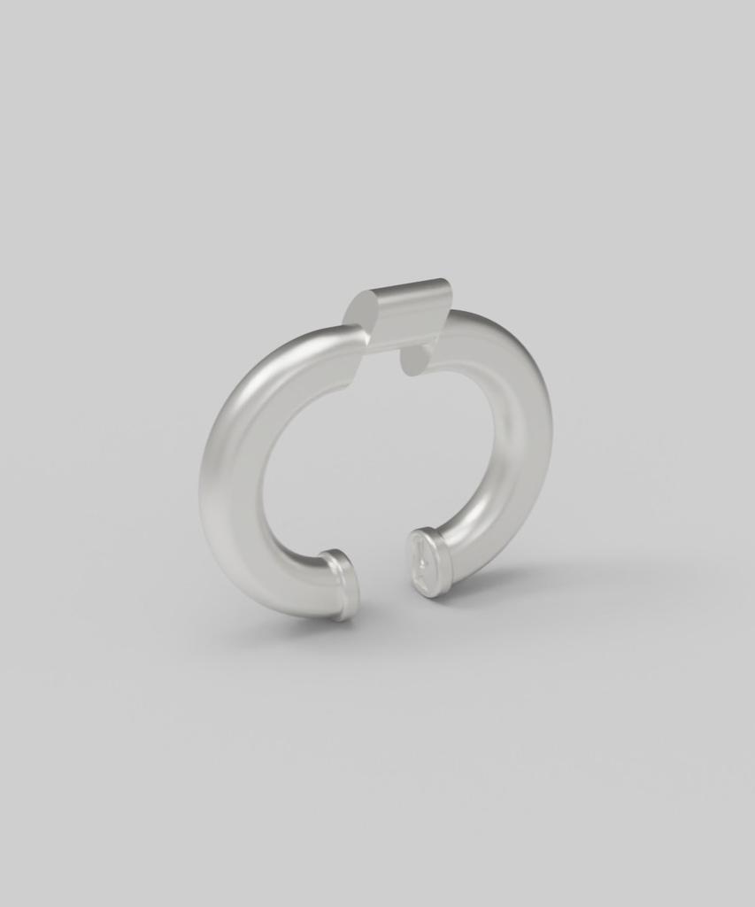 Reneobjet Vel Косой Кафф [Стерлинговое Серебро 925 Пробы] Каффы Серьги