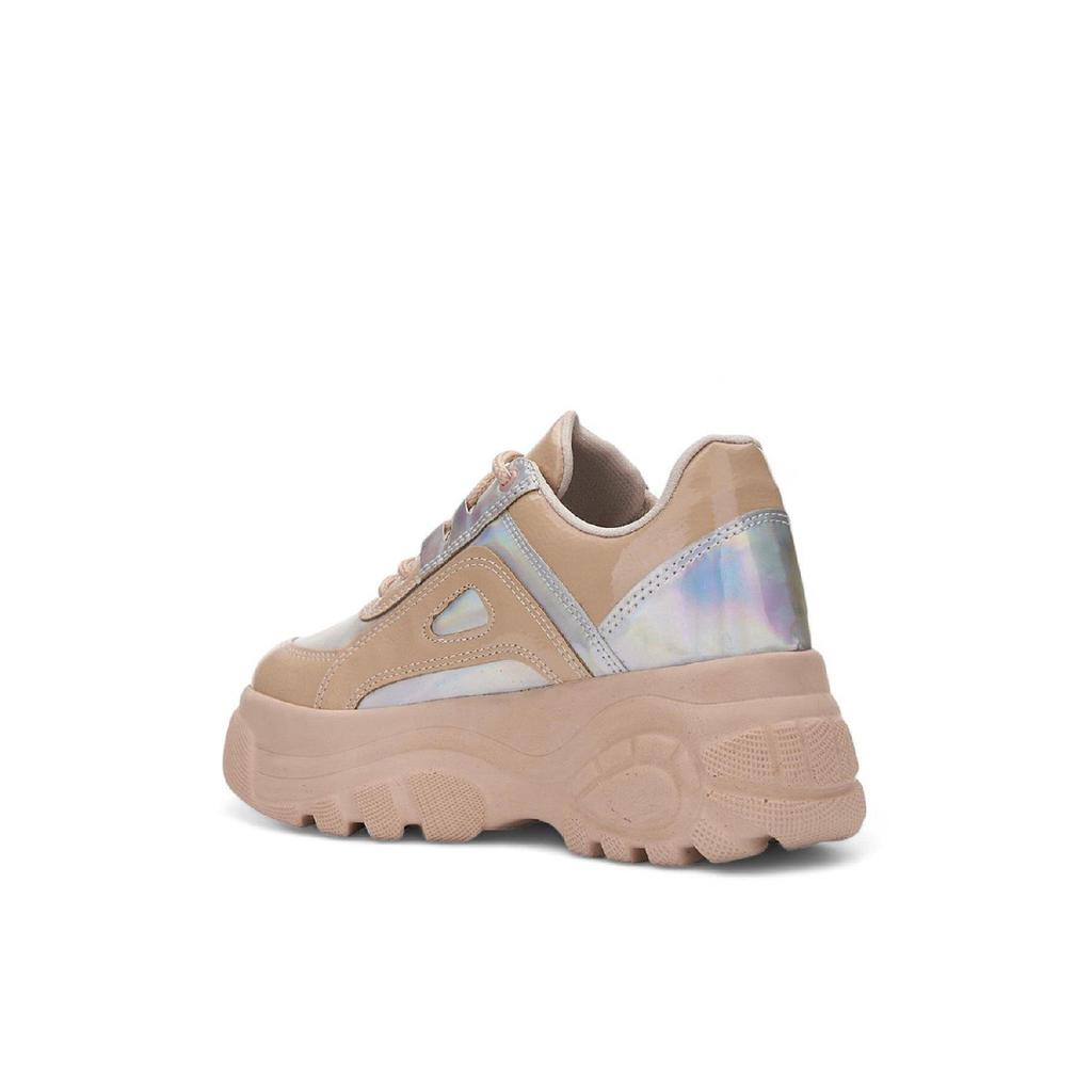 Женские белые спортивные туфли на высокой подошве 6 см