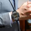 POEDAGAR Square Dial Male Watch Waterproof Luminous Date Week Watches For Men Exquisite Stainless Steel Men's Quartz Wristwatch