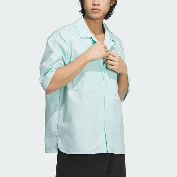 Adidas Рубашка с коротким рукавом с графическим рисунком MBTI, повседневные свободные мужские топы с аниме-принтом, светло-голубые JN4512