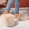 Innovative Indoor Slippers for Women Anti-slip Round Head Keep Warm One Kick Shoes for Women Suede 2025 New Light Home Slipper