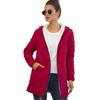 Women Cotton Parkas Autumn Winter Long Thick Jacket Red Female Clothing Velvet Lamb Hooded Outerwear