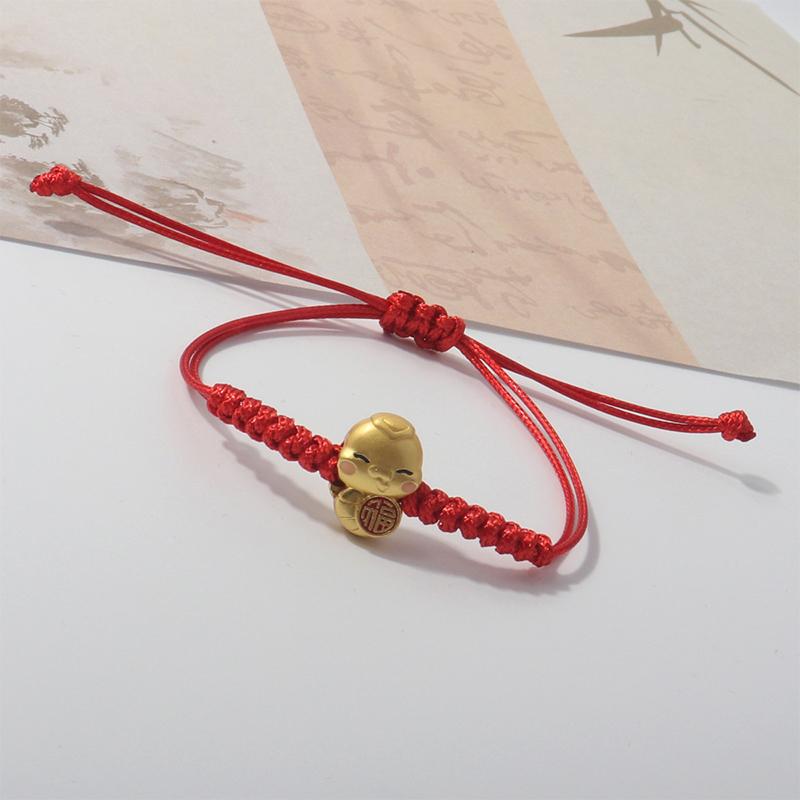 Браслет из красной веревки на удачу в год змеи для женщин в китайском стиле, плетеный браслет со знаком зодиака змея, ювелирные изделия, аксессуары, рождественские подарки