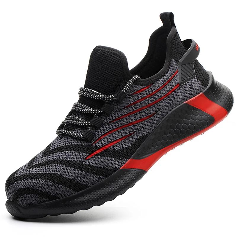 Большие размеры 49 50, защитная обувь для мужчин и женщин, рабочая обувь, противоударные, противопрокольные, удобные кроссовки со стальным носком