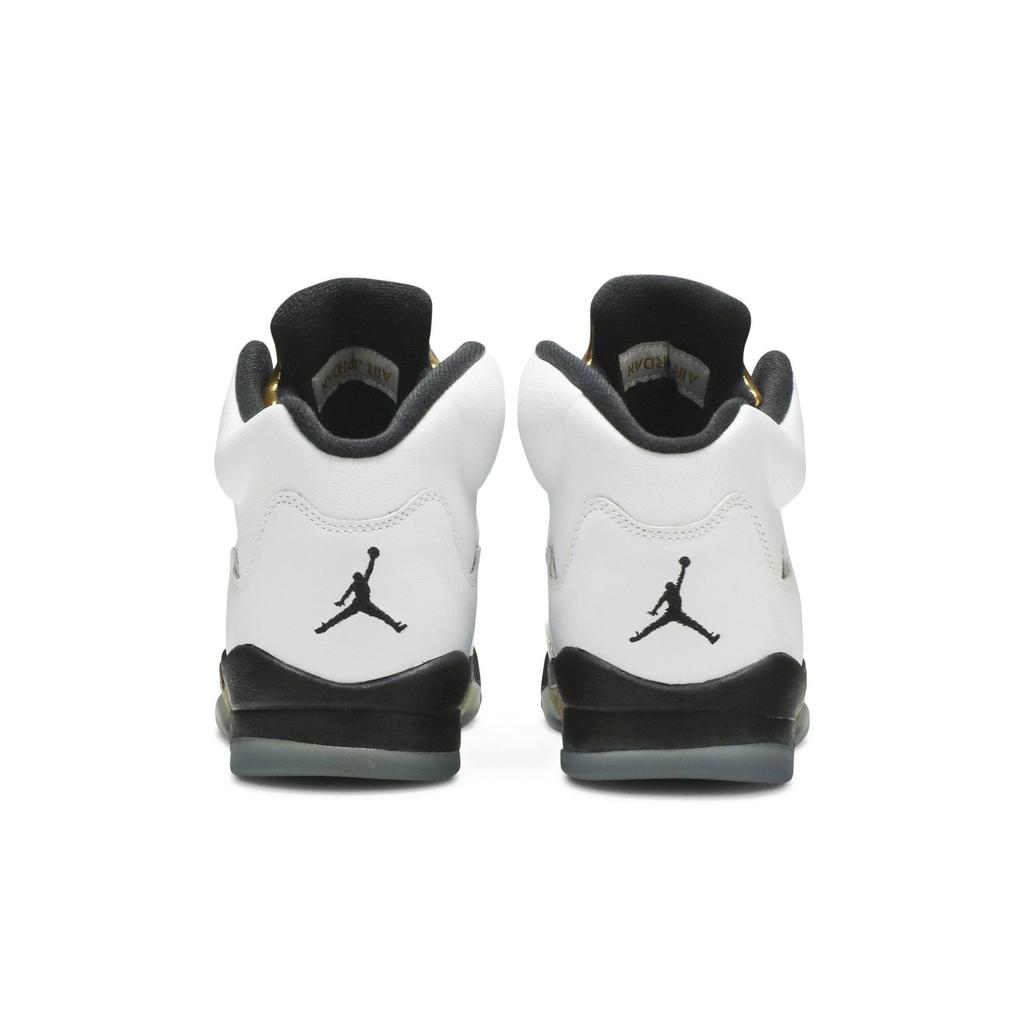 Air Jordan 5 Retro Grade School 'Olympic' (Unisex) White / Black-Metallic Gold Coin Kids' Basketball Shoes 440888 133