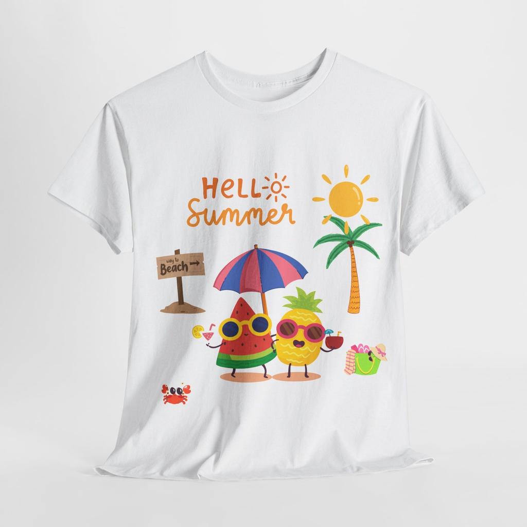 Hello Summer T-Shirt - Vibrant Summer Graphic Tee