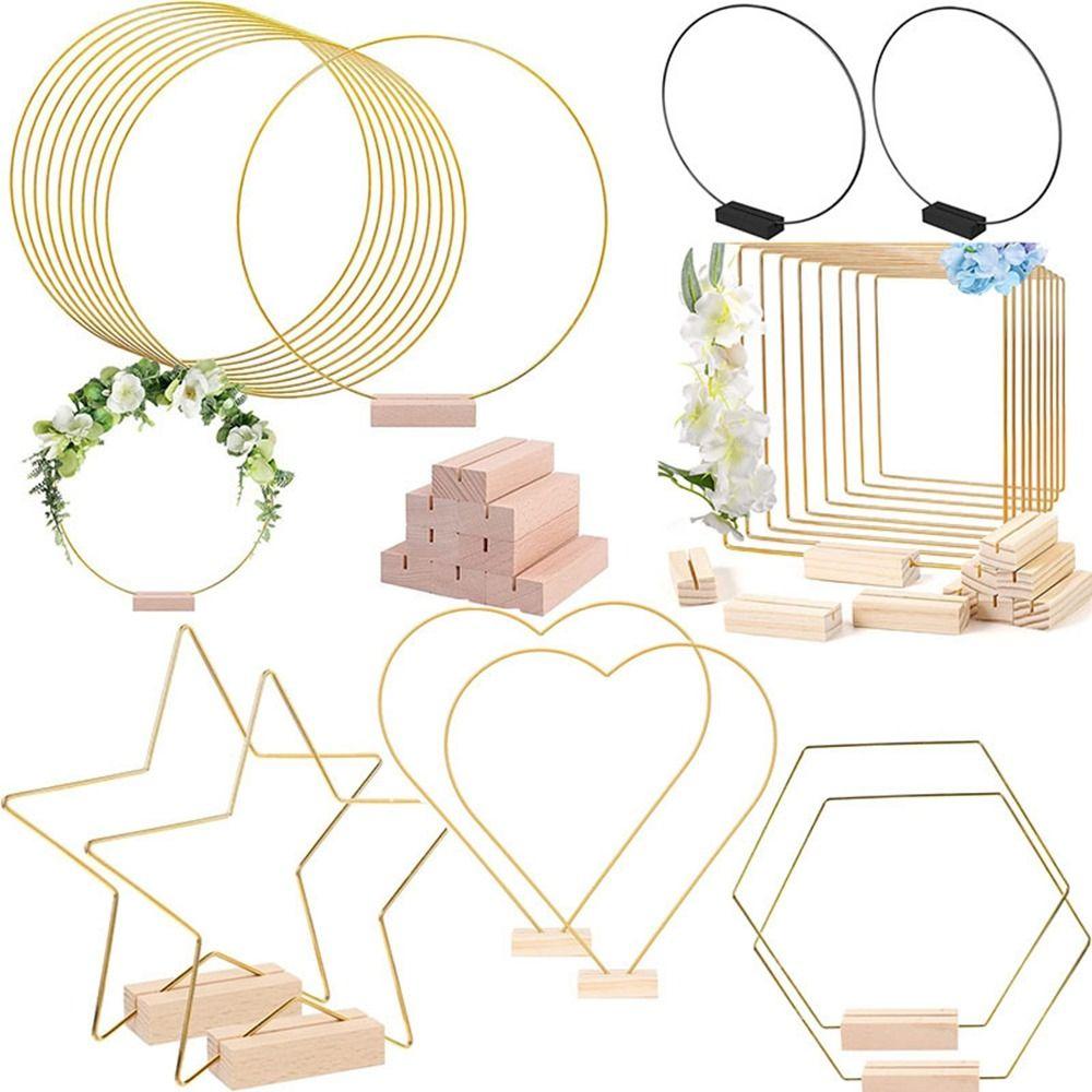 Metal Flower Garland DIY Table Decor Ring Fashion Card Holders  Wedding