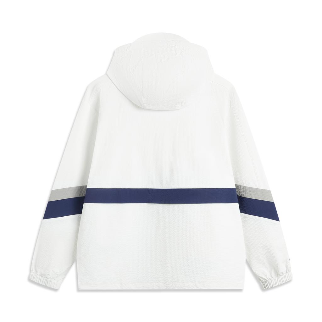 Li Ning Серия Wade Удобная Повседневная Простая Толстовка на молнии Свободная Буквенная Цветной блок Куртка с длинным рукавом Мужские куртки AFDV121-5