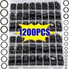 Набор из 1200 резиновых уплотнительных колец (O-ring) из нитрила: Водонепроницаемые, износостойкие силиконовые кольца