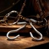 Пара крючков для трензеля с цепью, серебряные фитинги из нержавеющей стали с прямой конструкцией для быстрого крепления для сборки и обслуживания стандартного снаряжения