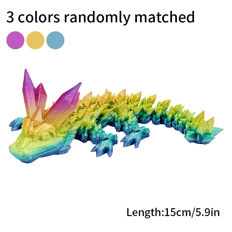 3D-печатный китайский дракон, вращающиеся драконы, детские подарки, реалистичная статуя дракона, ландшафтное украшение, печатные фигурки животных