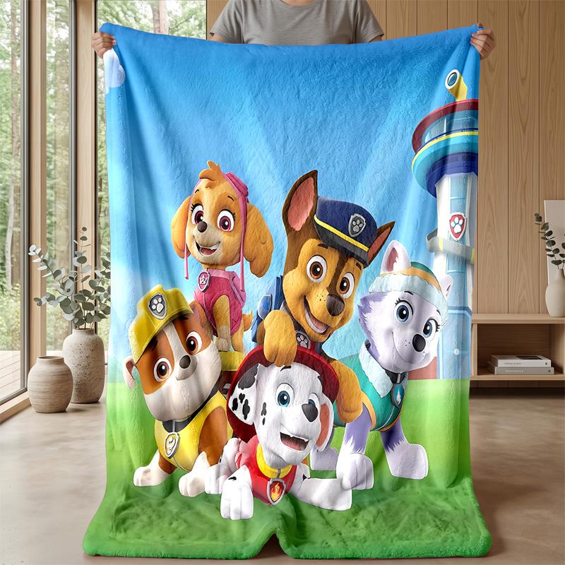 Paw PatrolPrinted Flannel Blanket Cozy Skin-Friendly Warm Throw for Couch Bed Indoor Daily Use