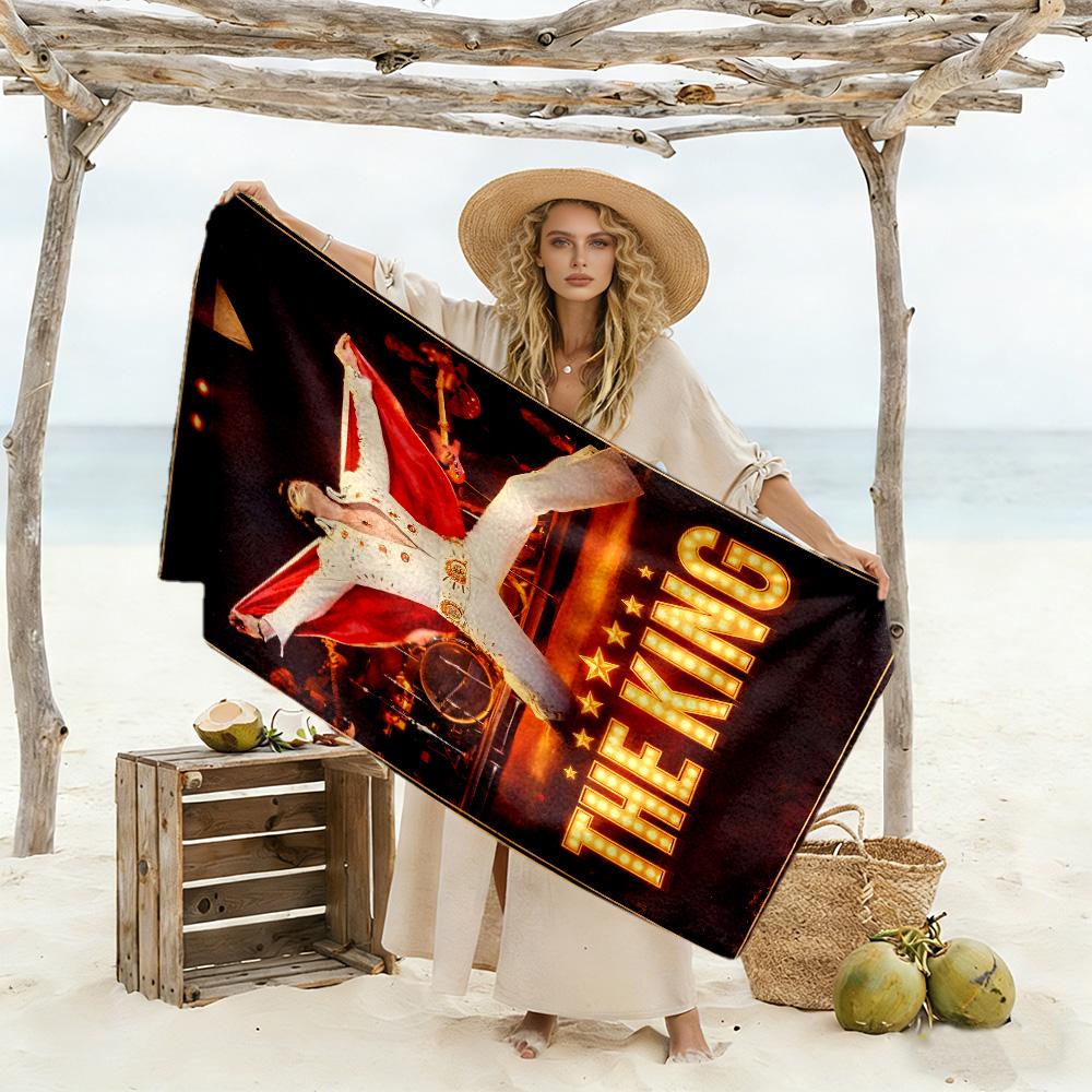 Elvis Presley Beach towel for beach travel Portable Printed beach towel Outdoor Accessory Birthday/Christmas Gift