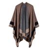 New Jacquard Frame Geometric Warm Shawl Autumn and Winter Scarf Lengthened Thickened Cape Cape