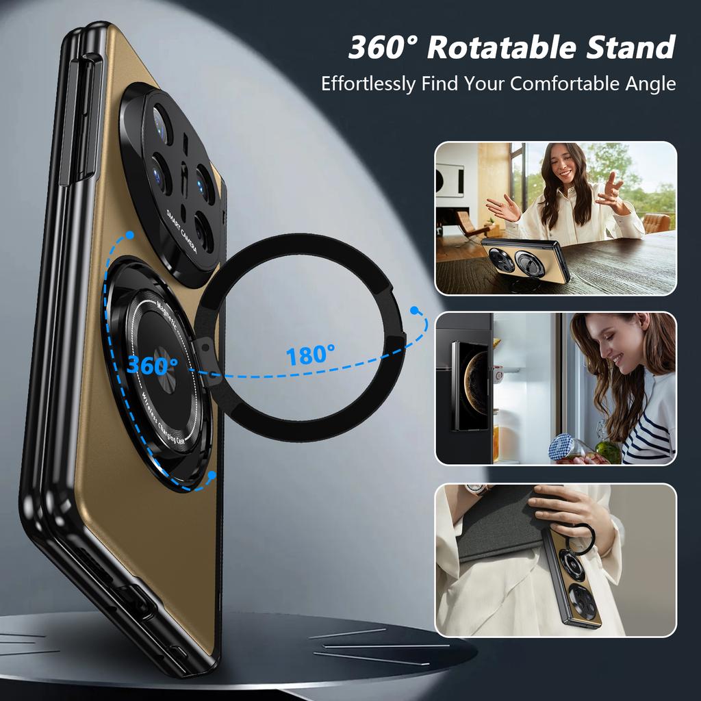 2700 Gass Сильный Магнитный 360 Складной Кольцо Чехол для Huawei Mate X5 X6 XT Ultimate - Металлическая Защита Шарнира с Защитой Экрана