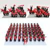 Medieval Knights Castle Cavalry Rohan Soldiers Guard Army Lotr Cavalier With Weapon Armor Helmet Shield and Horse Figure Blocks