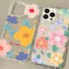 Силиконовый прозрачный чехол для телефона для iPhone 11 16 13 15 Pro Max 14 12 XS X XR 7 8 Plus SE 16promax Противоударный чехол с цветочным рисунком