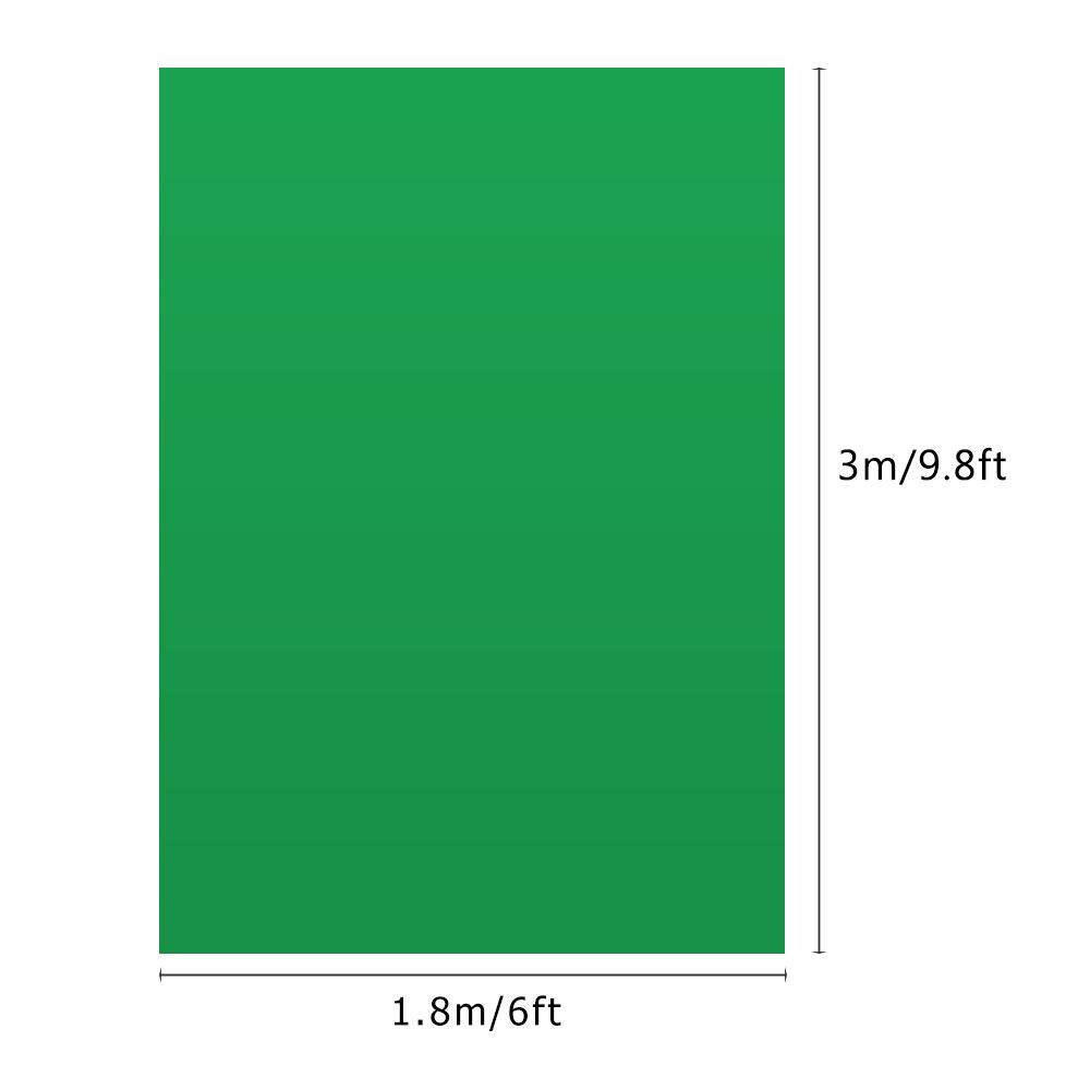 1.8 * 3m   6 * 9.8ft Professional Green Screen Backdrop Studio Photography Background Washable Durable Polyester Cotton
