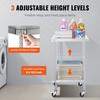 Stainless Steel Work Table Commercial Prep Table 24x24 Inch With 4 Casters