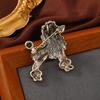 Креативная брошь в форме собаки в форме пуделя, сверкающее пальто со стразами, булавка с лацканами, платье, шаль, шарф, шапка, значок животного, ювелирное изделие, подарок