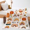 Blanket 2D Digital Printed Lamb Fleece Crystal Fleece Pumpkin Fox Blanket Cover Blanket