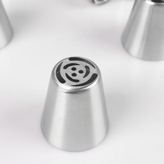 Набор из 7 шт. русских кондитерских насадок из нержавеющей стали, цветочные насадки для тюльпанов, роз