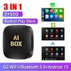 3IN1 Android 13 Ai Box Wired To Wireless Carplay Android Auto Adapter WiFi For Youtube Nexflit Cars Smart Ai Box Bulit In Play Stroe