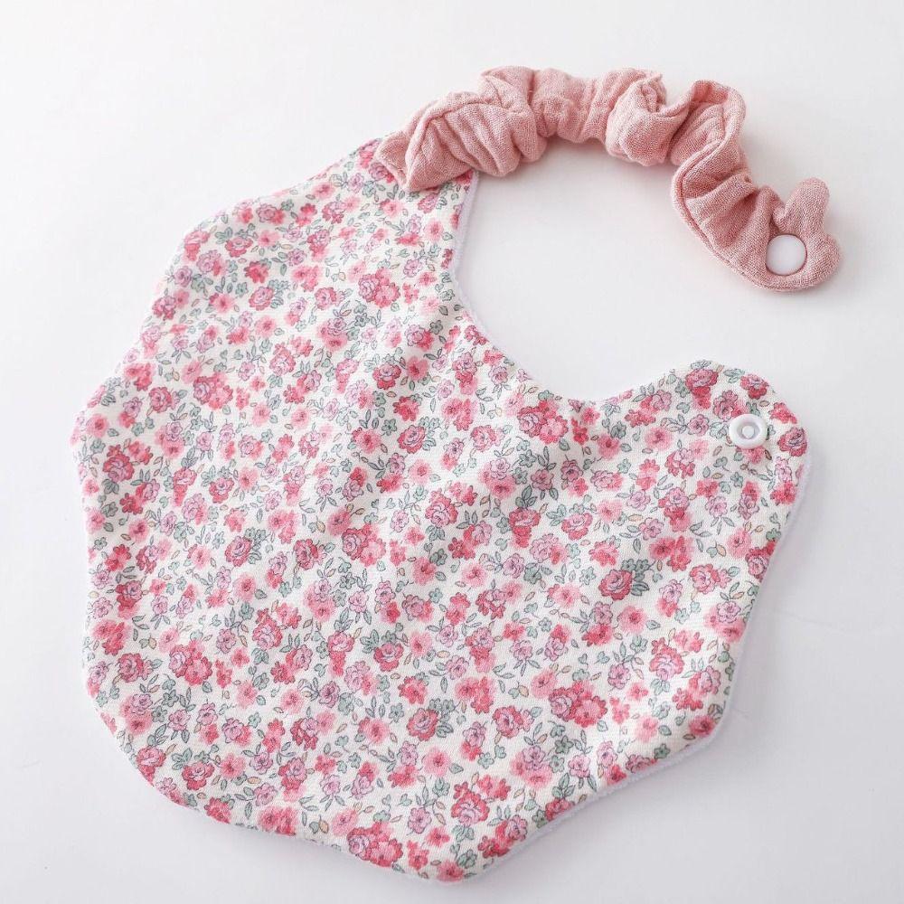 360-Degree Coverage Drool Bib Cotton Gauze Burp Cloth Soft Baby Feeding Bib  For Newborn Infants