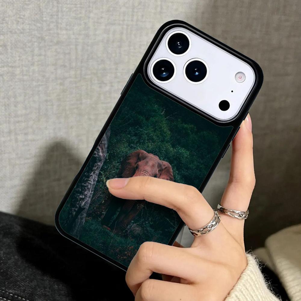 Capa Case for iPhone 17 Air 16 Pro Max 15 Plus 11 13 Mini 14 12 Back Phone Cover Elephant Animal soft