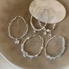 Aquamarine Series Broken Silver Natural Stone Beaded Bracelet Women'S Fresh And Fashionable Personalized Versatile Bracelet Jewelry