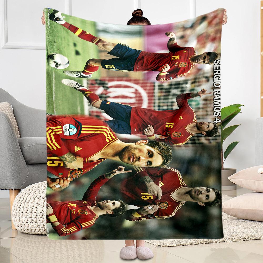 Ramos' Legacy Football Blanket Ultra-Soft Suitable for Office Office Chair Seaside All-Season Use Warmthful Decor Gifts For Family Or Friends