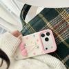 For iPhone 17 Pro Max Silicone Case Cute Heart Shape Pendant Shockproof Phone Back Cover
