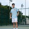 Li Ning Sponsorship Series Brand Logo Print Slim Fit Short Sleeve Polo Shirt Men Polo Shirts New-Aurora-Blue APLS227-1