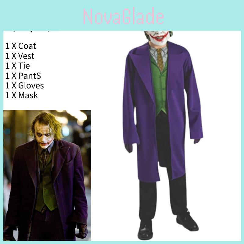 Halloween Dark Knight Batman Joker Cosplay Outfit In Popular Purple
