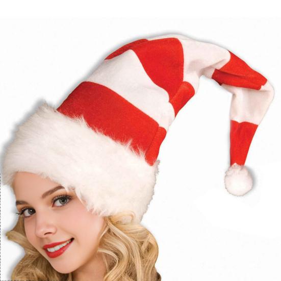 Рождественская шапка Санты, плюшевая красная и белая шапка Санты, украшение для праздничного костюма, аксессуар для домашних вечеринок