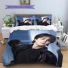 Jimin Pattern Bedding Home Decoration Birthday Gift ( 1 duvet cover + 2 pillowcase, without core),fan merchandise.