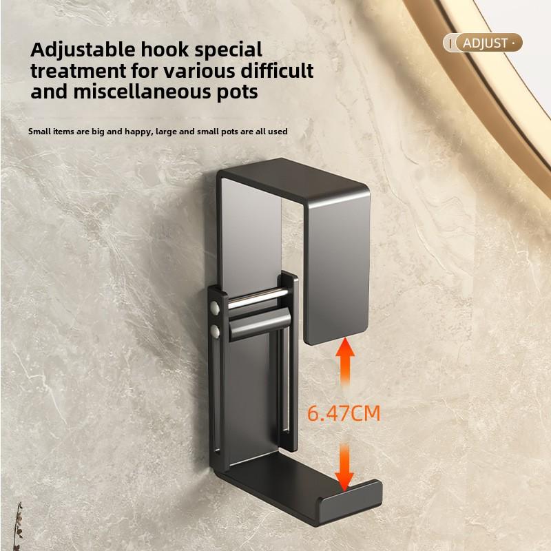 Современный выдвижной крючок для ванной комнаты, настенный, без сверления, держатель для раковины, нержавеющая сталь, стеллаж для хранения вещей для ванной комнаты и кухни