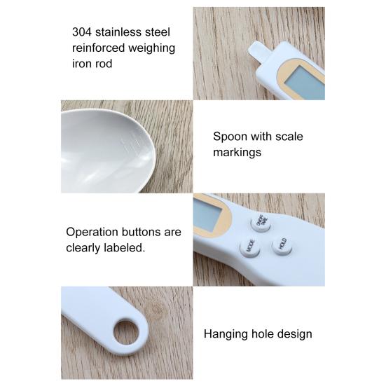 Yousheng Digital Measuring Spoon Scale High Precision 500g/0.5g LCD Display Electronic Food Dispensing Condiments Weighing Scoop Kitchen Gadgets