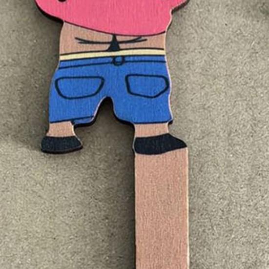 3 шт./набор Статуэтка растения для улицы Цветочные горшки Маленькие деревянные фигурки Водонепроницаемый Сад Дом Кашпо Украшение