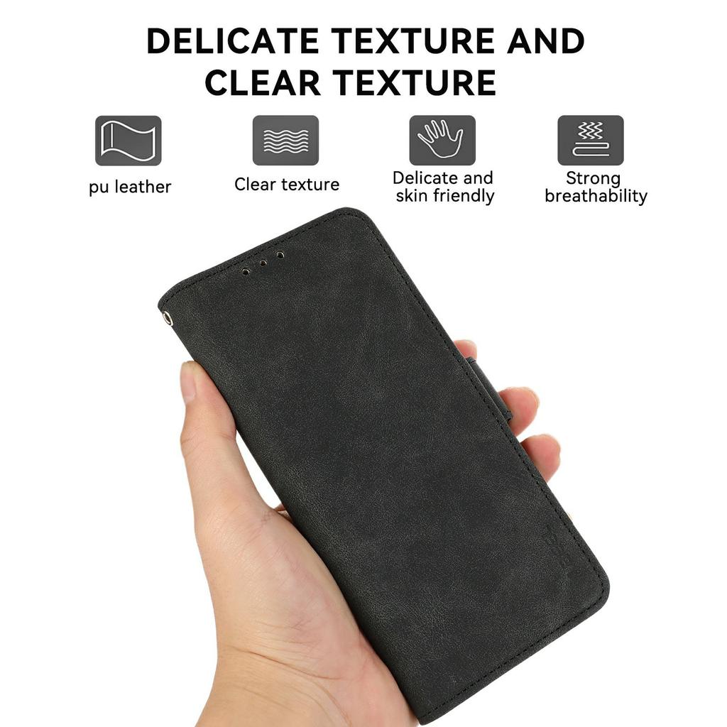 ABEEL Чехол для Samsung Galaxy S25 FE из ПУ кожи, книжка-подставка, с RFID-защитой