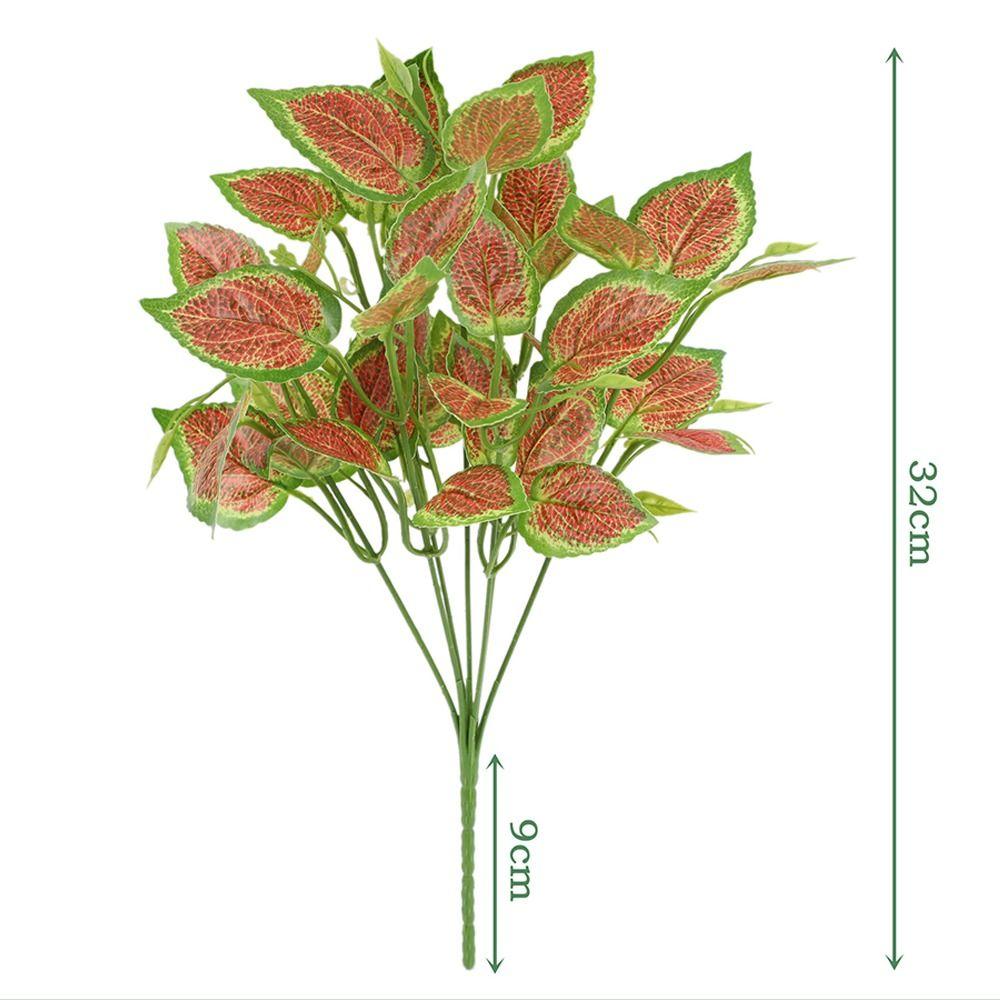 7 Голов Искусственные Листья Зеленого Растения Большое Искусственное Растение Украшение для Офисного Стола