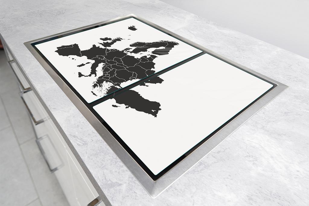 SZKLANA PŁYTA OCHRONNA NA KUCHENKĘ 75x52 MAPA